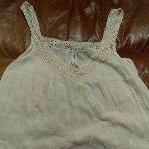 Cream colored Lace strapped crop top
